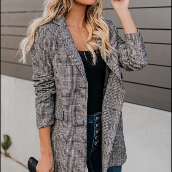 🖤HP🖤 x2 FRANKLYN Plaid Blazer - Picture 2 of 8